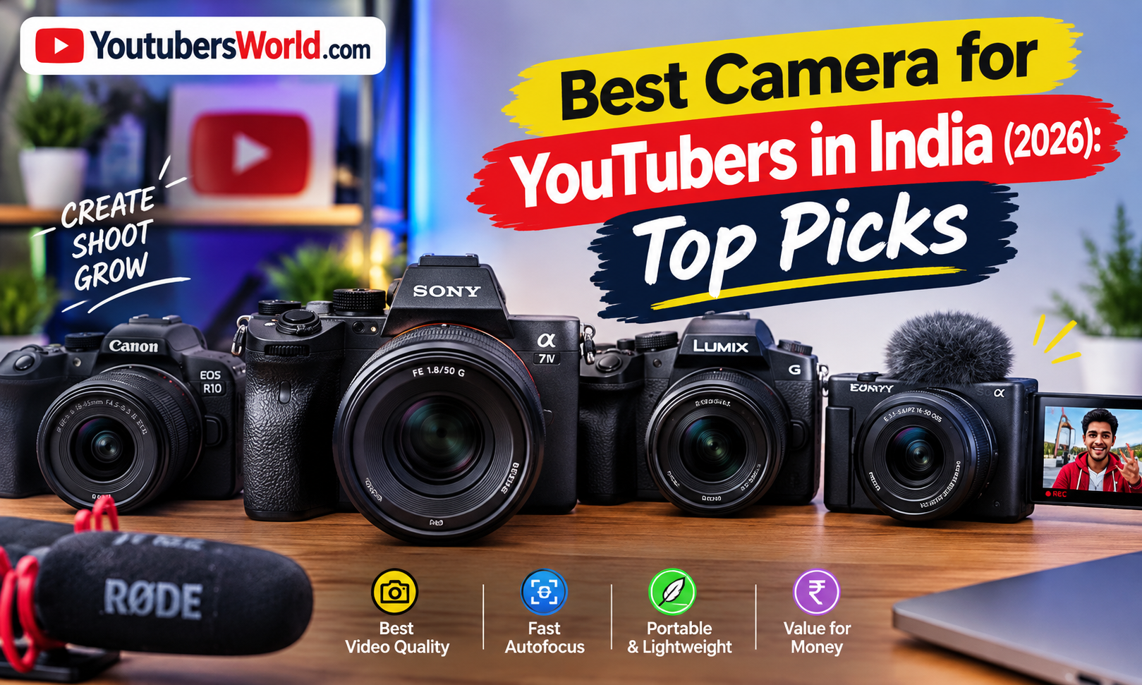 Best Cameras for Indian 2026 YouTubersWorld