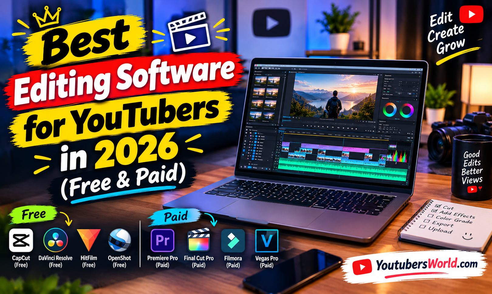 Best Editing Software for YouTubersWorld