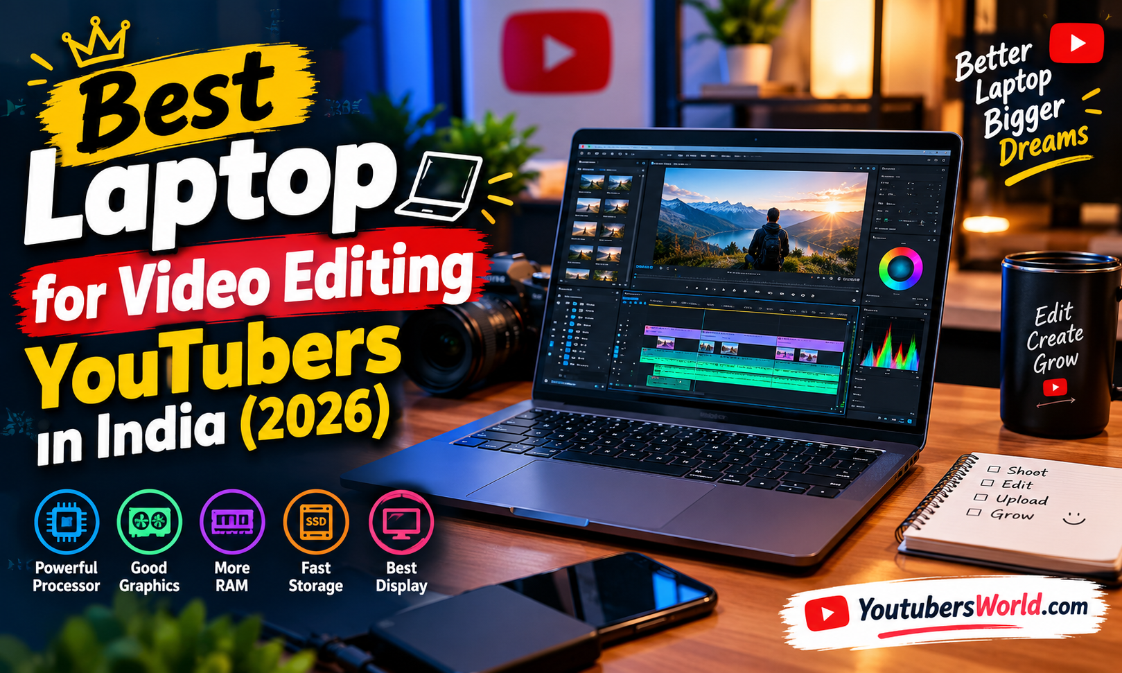 Best Laptops for YouTube Editing YouTubersWorld