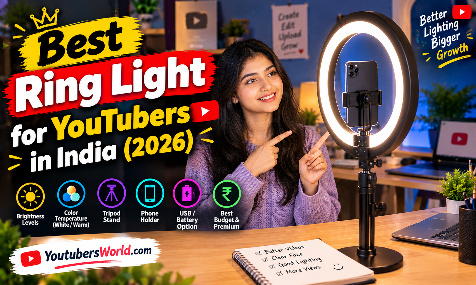Best Ring Light for YouTubersWorld