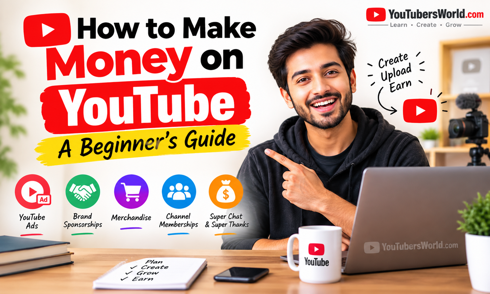 Make Money on YouTube YouTubersWorld